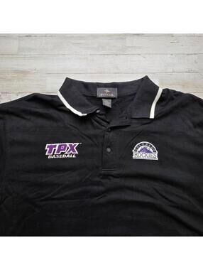 Vintage MLB Colorado Rockies Polo w/ TPX Baseball Logo - 90s Y2K Mens XL Cotton